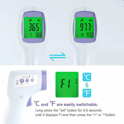 Professional Infrared Thermometer – Non-Contact Digital Forehead & Body Temperature Monitor