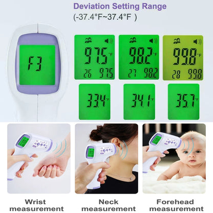 Professional Infrared Thermometer – Non-Contact Digital Forehead & Body Temperature Monitor